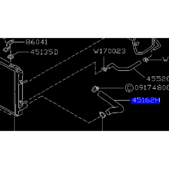 OEM Subaru Lower Radiator Hose WRX/STI
