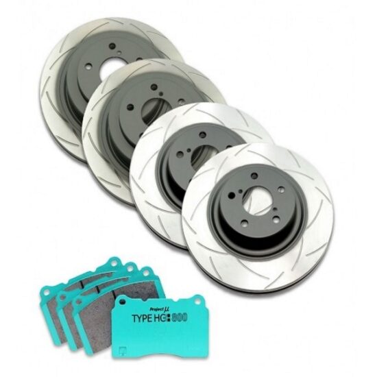 DBA T3 4000/Project Mu HC800 Brake Package 02-07 WRX STI