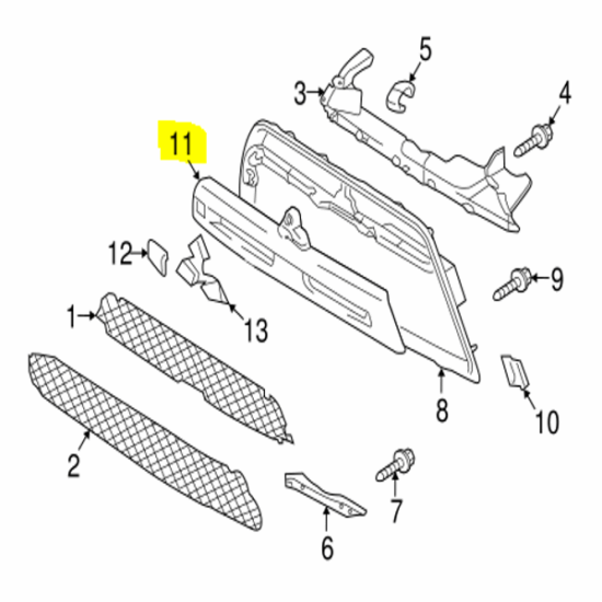 OEM Mitsubishi Garnish Radiator Grille Evo 10