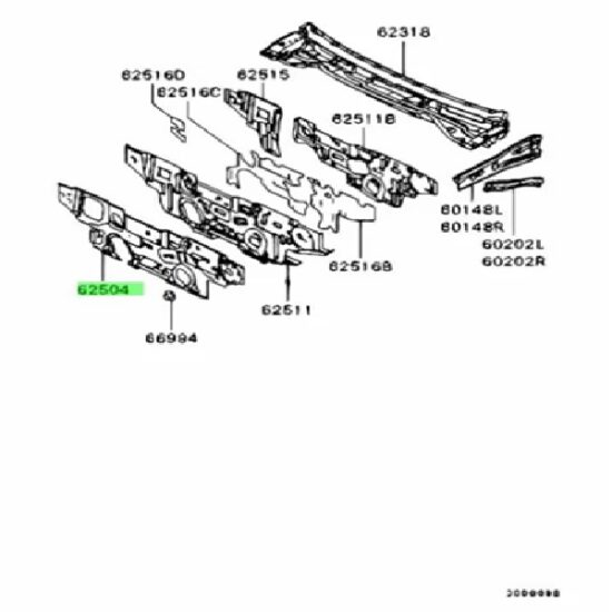 OEM Mitsubishi Firewall Insulation Panel Evo 7-9