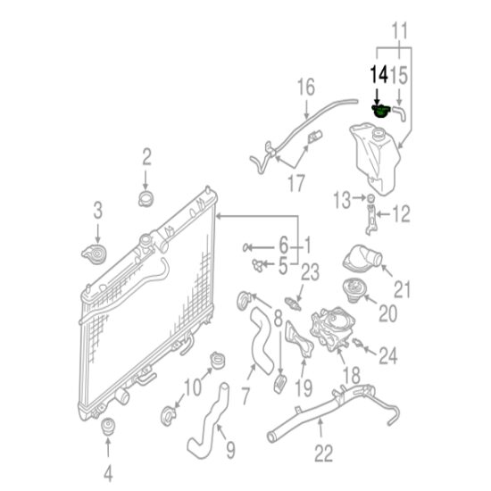 OEM Mitsubishi Coolant Overflow Reservoir Cap Evo 7-9