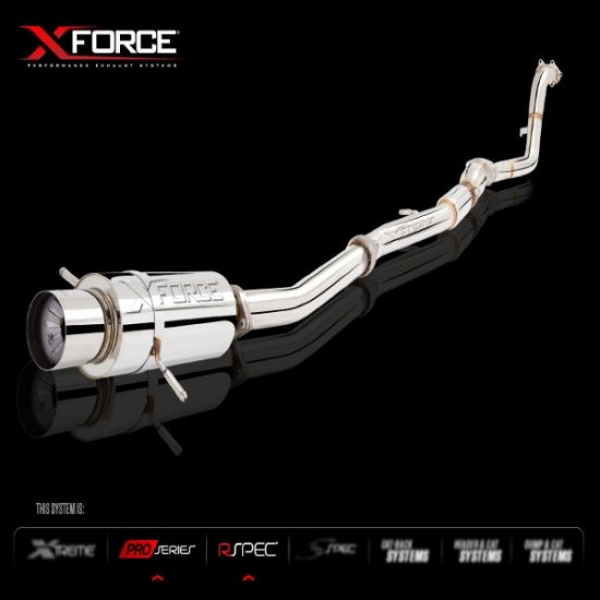 Xforce 3'' Mild Steel Turbo Back Exhaust 94-07 WRX/STI (Cannon Muffler)