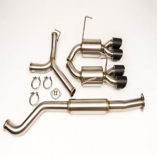 Unknown Performance V2 Cat Back Exhaust 15+ WRX/STI (Dry Carbon Tips)