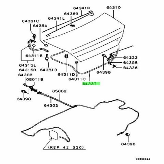 OEM Mitsubishi Trunk Weather Strip Evo 7-9