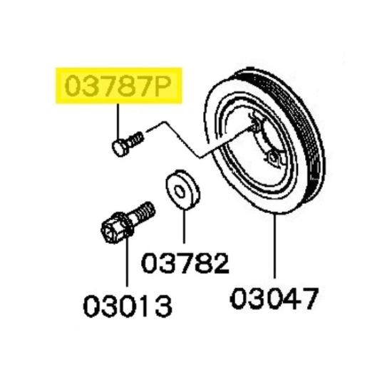 OEM Mitsubishi Crankshaft Pulley Bolt Evo 4-9