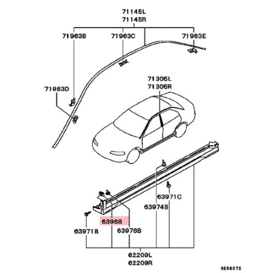 OEM Mitsubishi Splash Shield Grommet Evo 4-6