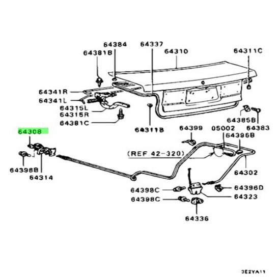 OEM Mitsubishi Trunk Release Latch Evo 4-9