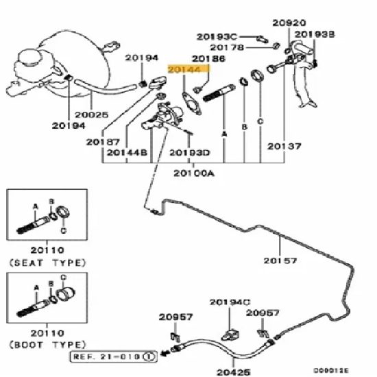 OEM Mitsubishi Clutch Master Cylinder Seal Evo 7-9